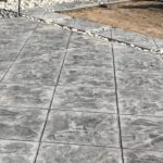 Gray Tile Stamped Concrete