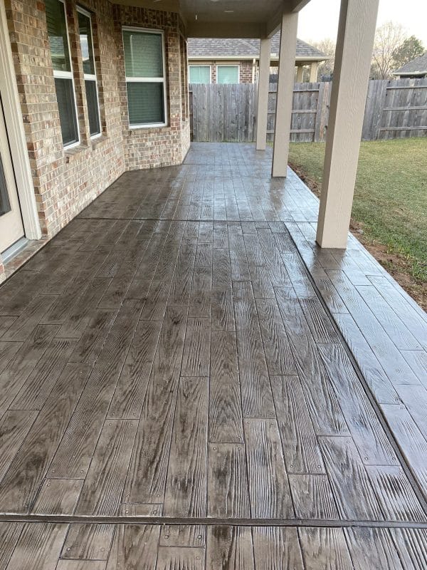 Wood Grain Stamped Concrete