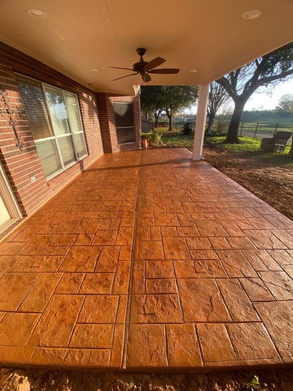 Natural Stone Brown Stamped Concrete